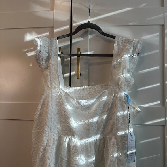 NWT Draper James 'Maddie' Babydoll Dress in Magnolia White Lace- Size XXL - Picture 5 of 7
